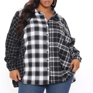 Black/White Plaid Shirt